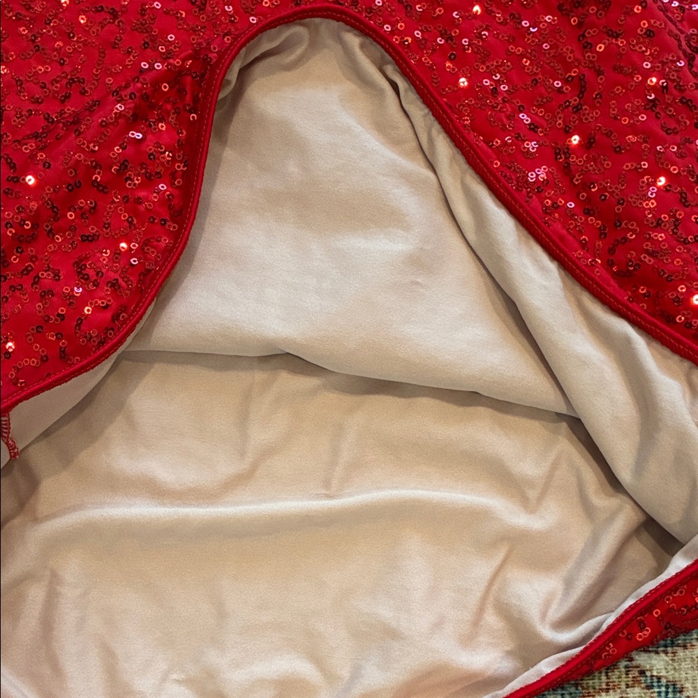 Balera Red sequin Dance top size XL - Picture 5 of 7